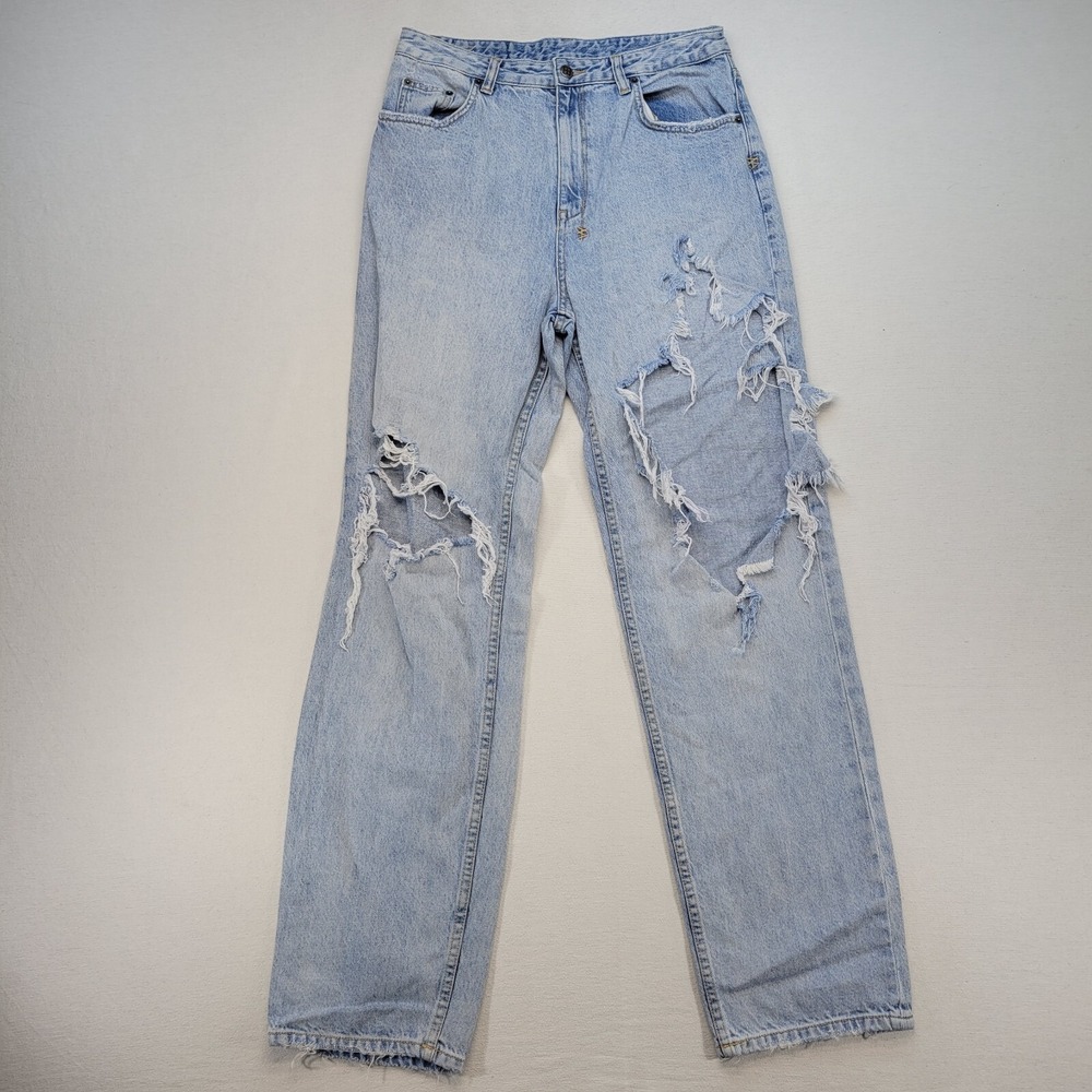 Ksubi Jeans Womens 31 Playback Kut Up Straight High Rise Distressed Denim